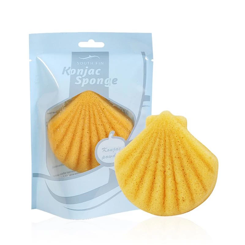 Shell Konjac Wash Puff косметический спонж, очищающая губка для макияжа, средства для очищения лица, средства для ухода, гладкая Глубокая чистка, массаж кожи, подарок для девочки