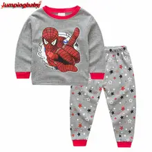 Jumpingbaby Boys Christmas Pajamas Kids Superman Pajama Set Spiderman Pjs Pyjama Enfant Nightgown Pijamas infantil Navida