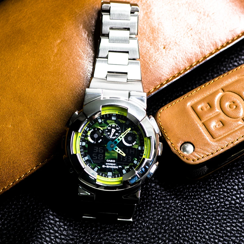 316L нержавеющей стальной корпус часов и ремешок для Casio GA-100/110/120 GD-100/120 GLX-100 ремешок для часов для GW-9400 GX-56 GWX-56 чехол