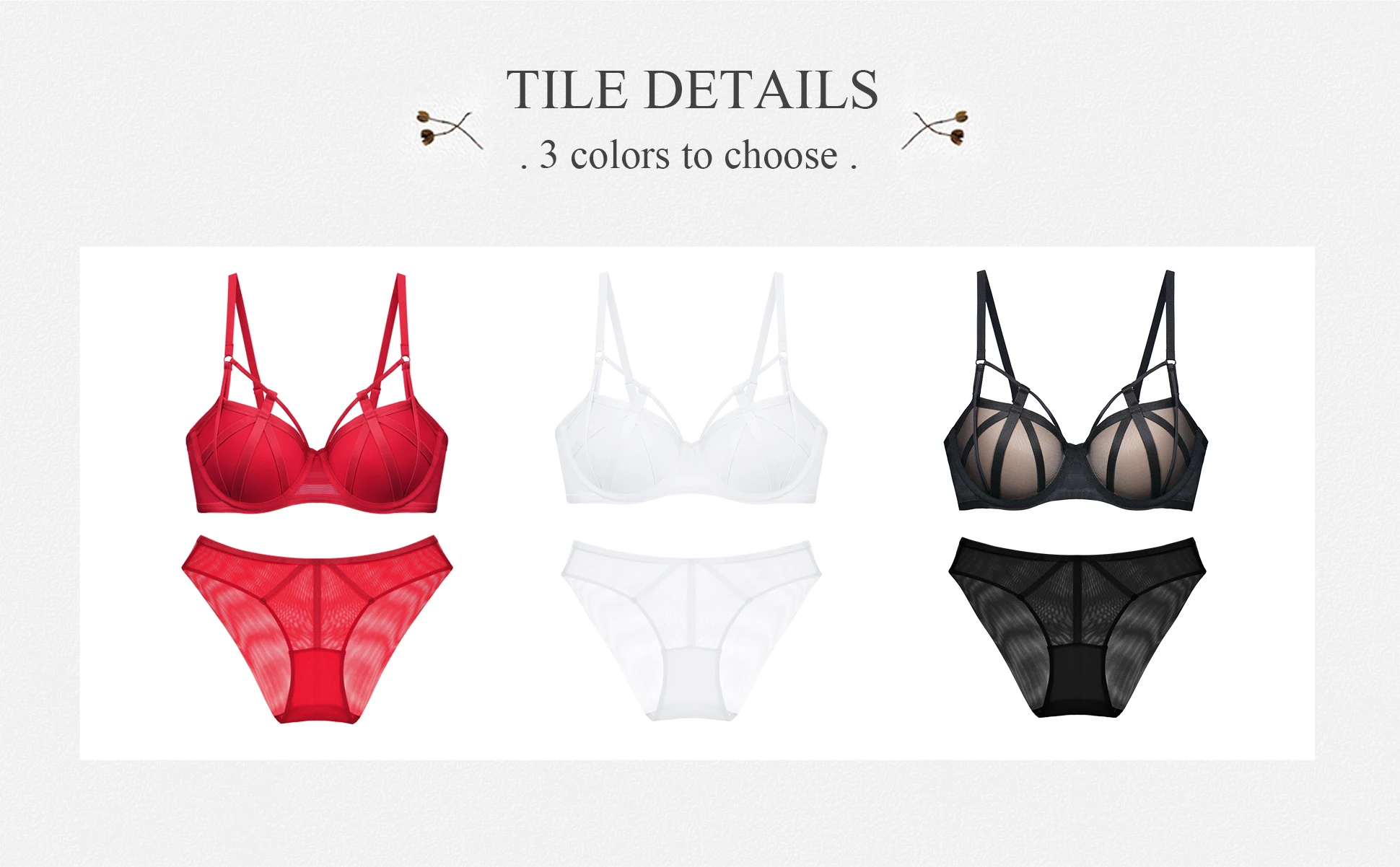 sexy underwear sets HOT Sexy Lingerie For Women Bra Set Push Up Strappy Style Padded Cup Underwire B C D Cup Red ​Cute Girl Lingerie cheap underwear sets