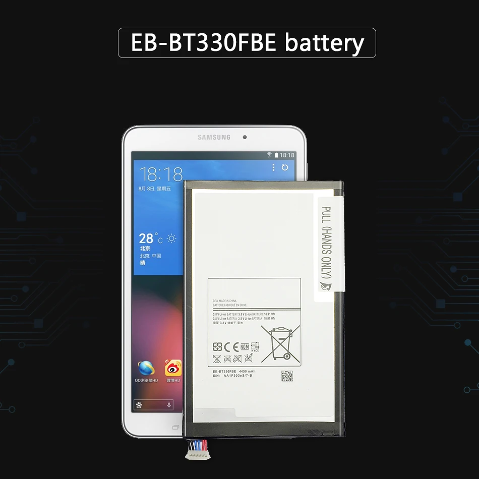 Планшет Батарея для Samsung Galaxy Tab 4 T330 SM T331 T331C T335 4450 мА/ч, EB-BT330FBE