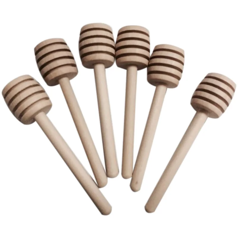 ABSS-70Pcs/лот мини деревянная медовая палочка деревянная ложка для меда палочка медовая ковша мешалка для меда бар вечерние поставки