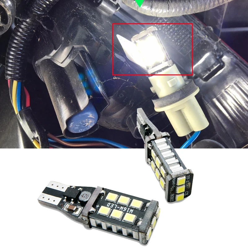 2 шт. светодиодные лампы T15 921 912 W16W 15 SMD 2835 для Chrysler 200 300C LHS Concorde соски Sebring CANBUS