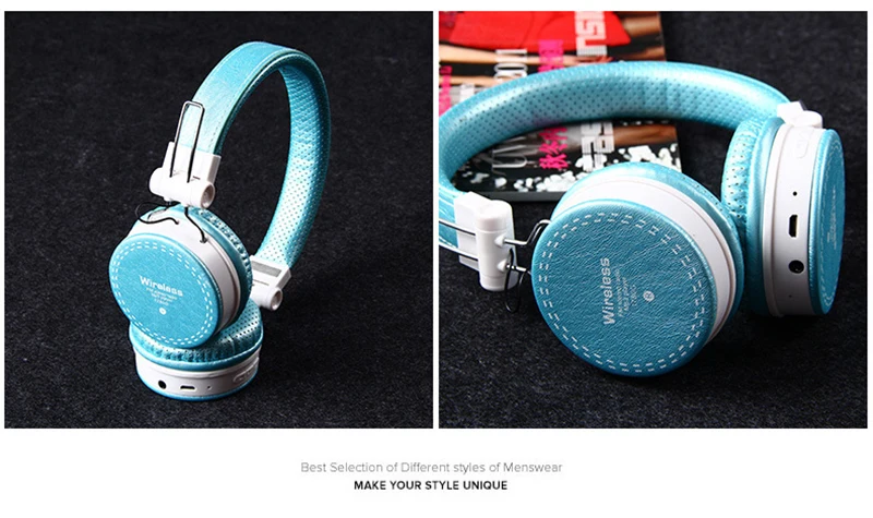 Bluetooth наушники беспроводные стерео Бас шумоподавление Музыка Спорт гарнитура с микрофоном слот для карты для Iphone Xiaomi