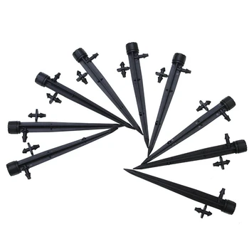 

60 Pack Adjustable Irrigation Drippers 360 Degree Water Flow Irrigation Drippers Connector for 4/7 MM Tube