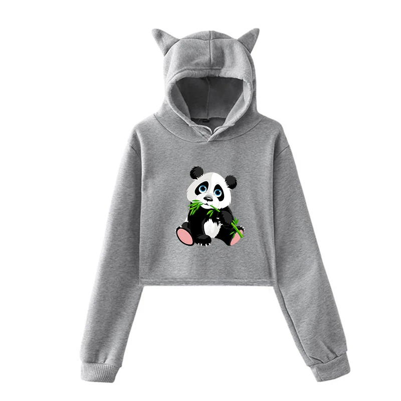 Kawaii/толстовки Харадзюку с пандой; женская розовая одежда; уличная одежда; толстовки в стиле хип-хоп; Одежда для девочек; зимние топы с длинными рукавами