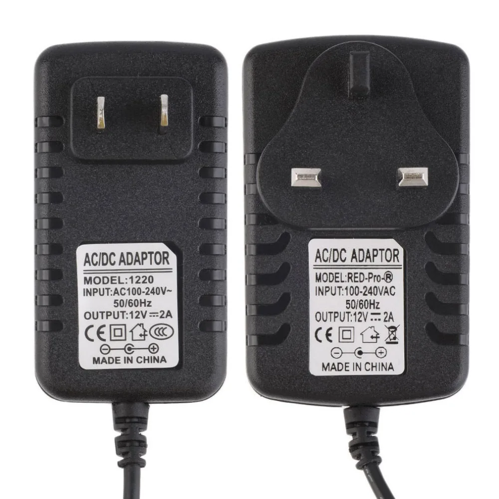 AC/DC Adapters US Plug/UK Plug DC 12V 2A AC Adapter Power Supply Transformer for 5050 5630 3528 LED Strip In Stock