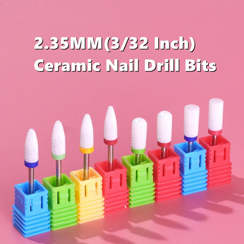 

Nail Drill Bits Ceramic for Acrylic Nails Gel Polish Professional /32'' (2.35mm)