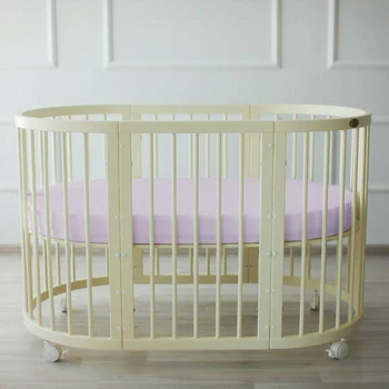 

Oval sheet "Baby I" 165x115 cm, gray, mako-satin