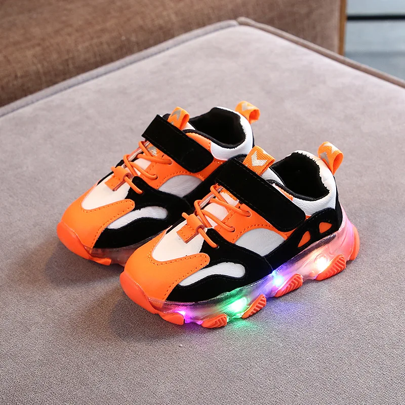 

New Children LED glitter Spring And Autumn Casual Shoes baby girls boys shoes colorful lighted baby Sport shoes baby sneakers