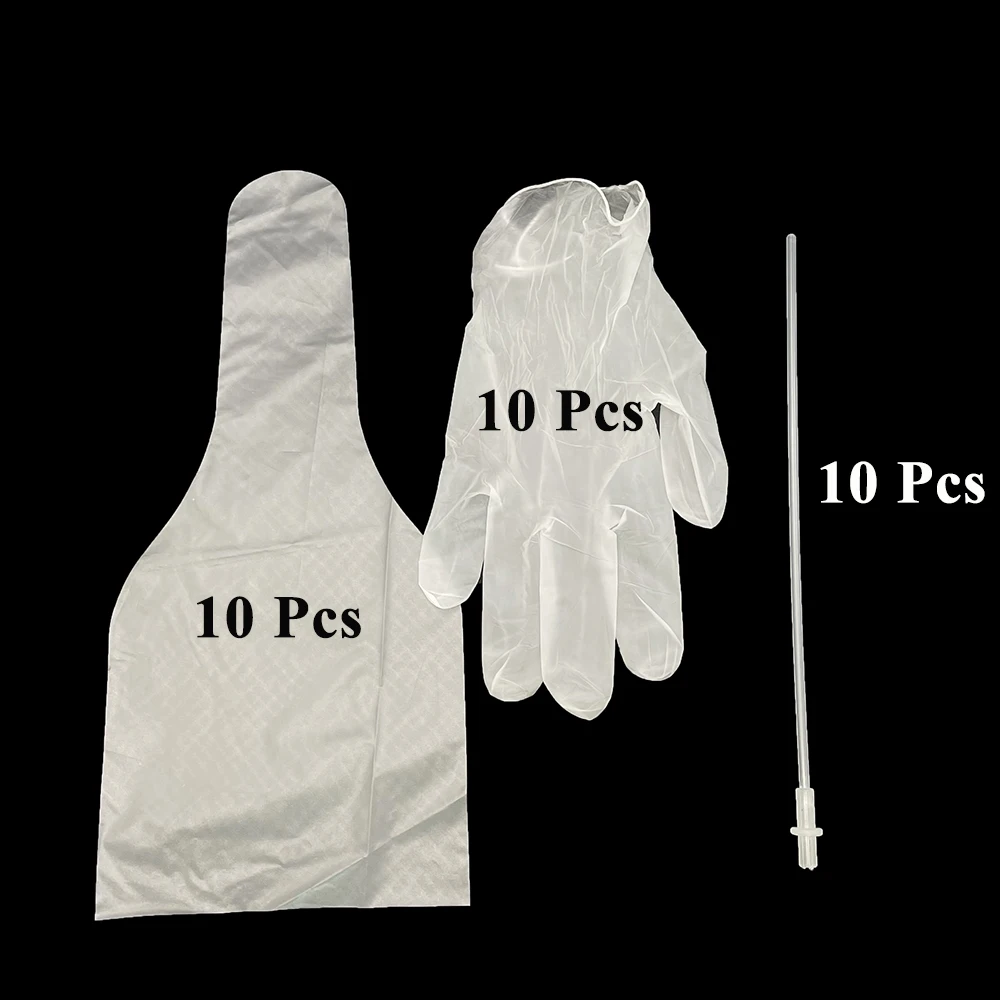 1Set Pet Dog Artificial Insemination Kit Tube Semen Collect Bags Gloves Disposable Canine Injection Catheter Pipe Clinic Tools