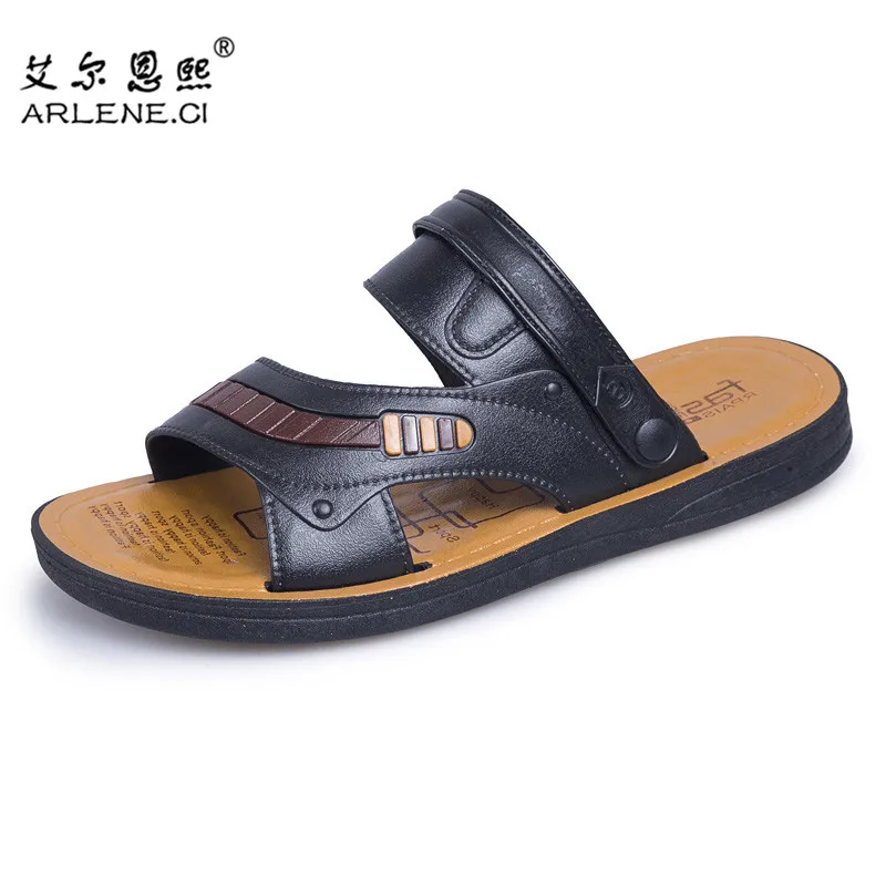 New Summer Beach Sandals Non-slip Slippers Men High Quality Outdoor Wear-resistant Slide Sandals Beach Shoes Sandalias Hombre
