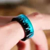 Anillos de resina azul para hombre y mujer, anillo de paisaje de madera, resina epoxi Natural, joyería Punk para dedo ► Foto 2/6