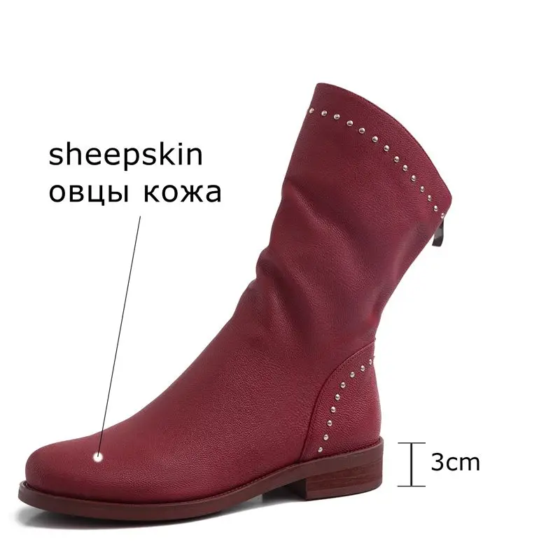 YINKOGET/женские ботинки из мягкой овечьей кожи для отдыха; ботильоны; Лидер продаж; Новые повседневные ботинки для девочек; сезон осень-зима