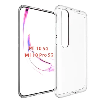 

100pcs/lot transparent smooth Soft TPU Cover Case for Xiaomi 10 mi 10 pro 5G