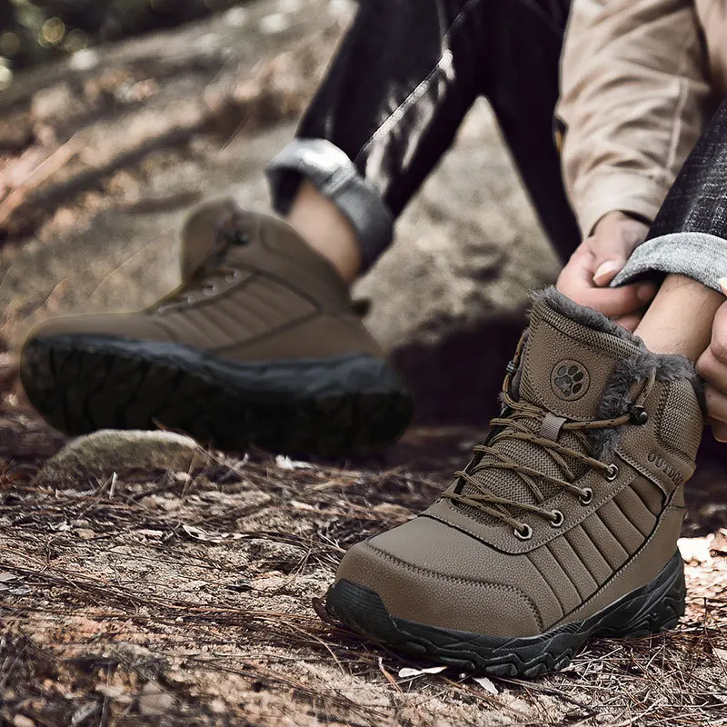 Hot Selling Large Size MEN'S SHOES Outdoor MD Outsole Sports Outdoor Climbing Boots Cotton-padded Shoes M751 Anti-slip Wear