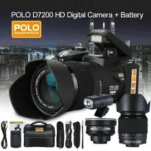 D7200 33MP Digitale Camera Dslr 0.5X Groothoek Lens + 24X Telelens + Led Licht Camera Profissional Digitale Camera