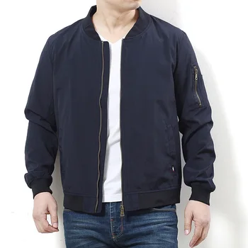 

Autumn Men's Wear Coat Plus Fat plus Size Jacket Fat Man Loose Thin Stick Collar Fat Loose Top Coat