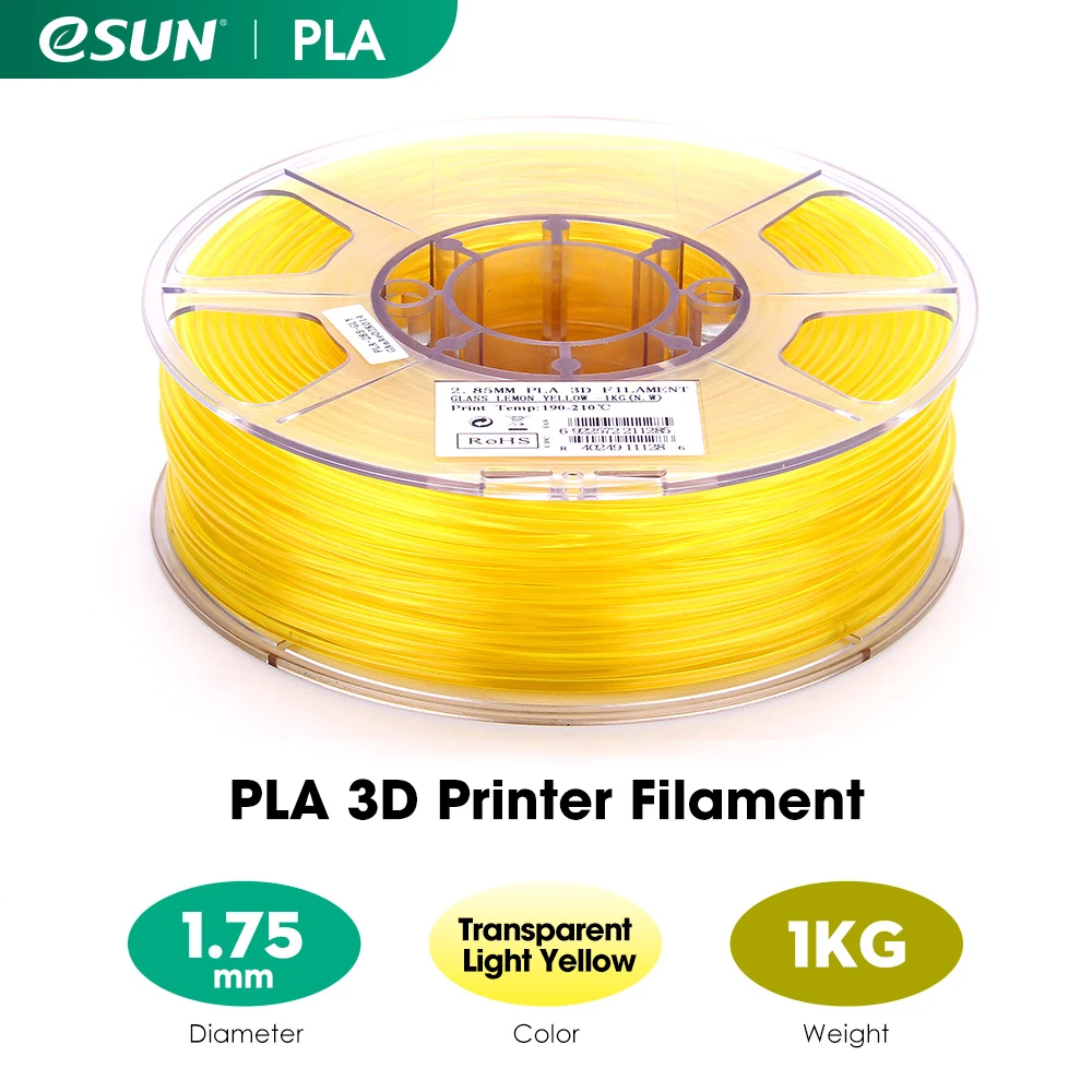 Filamento PLA trasparente eSUN 1.75mm, filamento stampante 3D PLA 1KG(2.2  libbre) bobina materiale di stampa 3D per stampanti 3D e penna 3D -  AliExpress