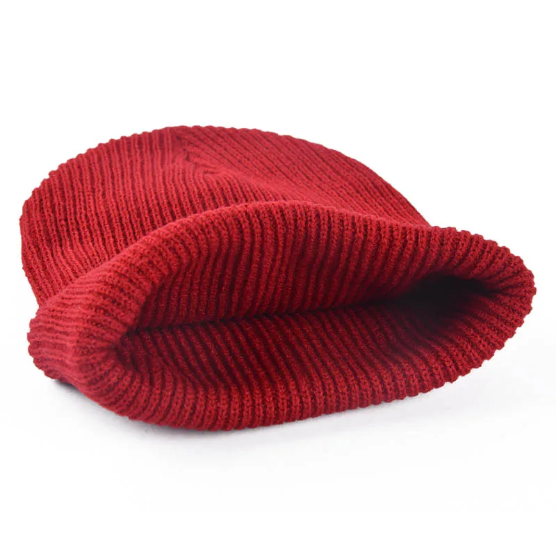 Fashion With Label Knitted Women Winter Hats Soft Autumn Cotton Striped Hat For Girls Hip Pop Hats