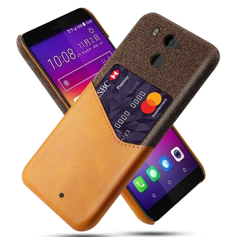 Деловой чехол для htc U11 Plus eyes D12 со слотом для карт чехол s для htc U11 Plus eyes D12 plus D12plus U11eyes U11Plus чехол Fundas - Цвет: Case-Orange