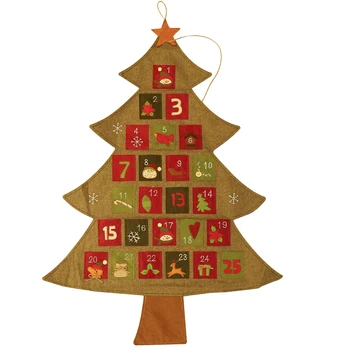 

Christmas Calendar Creative Countdown Necessities Supplies Decorative Christmas Tree Advent Calendar for Christmas Decorations