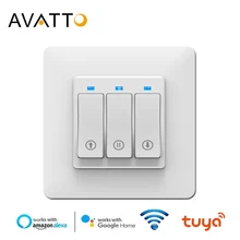 AVATTO WiFi занавес слепой переключатель для рольставни электродвигателя, работа с Tuya APP Google Home Alexa голосовой пульт дистанционного управления