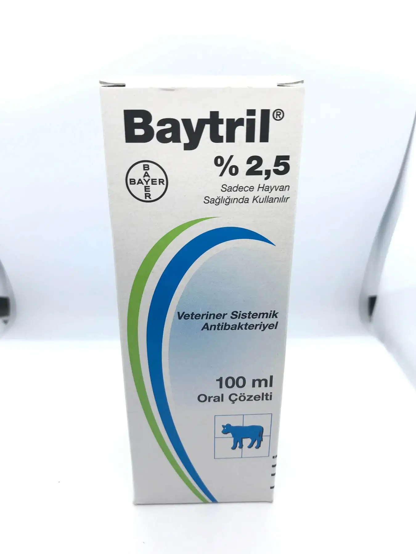 Bayer-solución Oral antibacteriana antimicrobiana para todos los animales, 2.5% ml, 100ml, enrofloxacina, Baytril