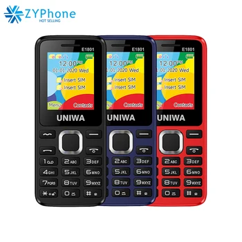 

UNIWA E1801 Dual SIM Dual standby 1.77'' 800mAh Rear Camera MP3 MP4 FM with Flashlight Loud Speaker 8 Days Standby Senior Mobile