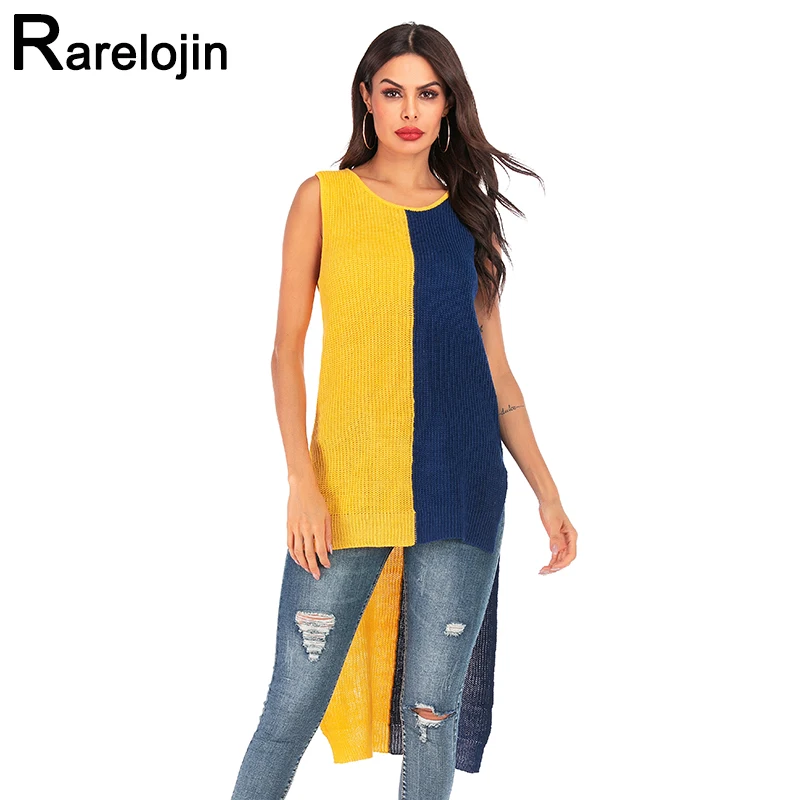 Женский свитер на весну и осень Модные свободные пикантные пуловеры больших