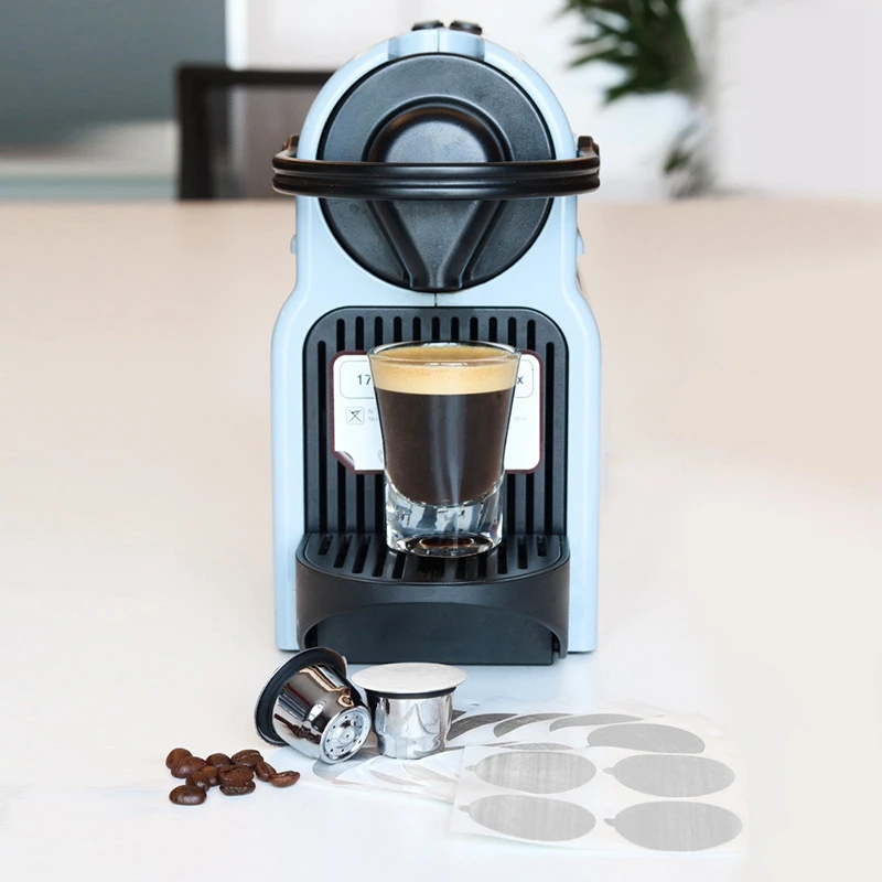 1 стручки 100 уплотнения из нержавеющей стали многоразовая кофейная капсула Nespresso многоразовые для Nespresso машина Эспрессо кофеварка чашка Fi