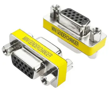 

2pcs/lot VGA/SVGA 15Pin D-Sub DB15 HD15 VGA female to female Gender Changer Adapter Converter