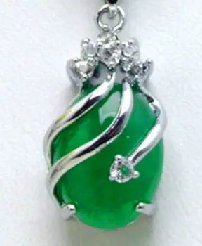 

FREE SHIPPING6 color! 13*18mm green/pink/purple/red/blue stone/zircon/tiger eye jade pendant