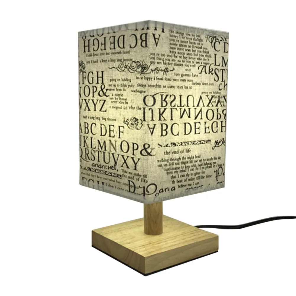 

Decorative Gifts Table Light Simple Energy Saving Home Lampshade Square Shape Living Room Vintage Bedside Lamp Led Bedroom