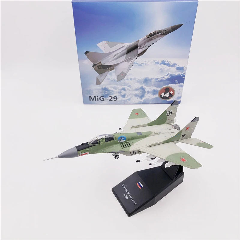 Модель игрушечного самолета Mig 29 в масштабе 1/100 модели российских летательных