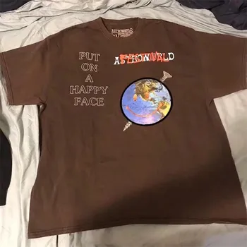 

Travis Scott Astroworld Festival Happy Face T-SHIR Men Women Top Tee ASTROWORLD T-shirts