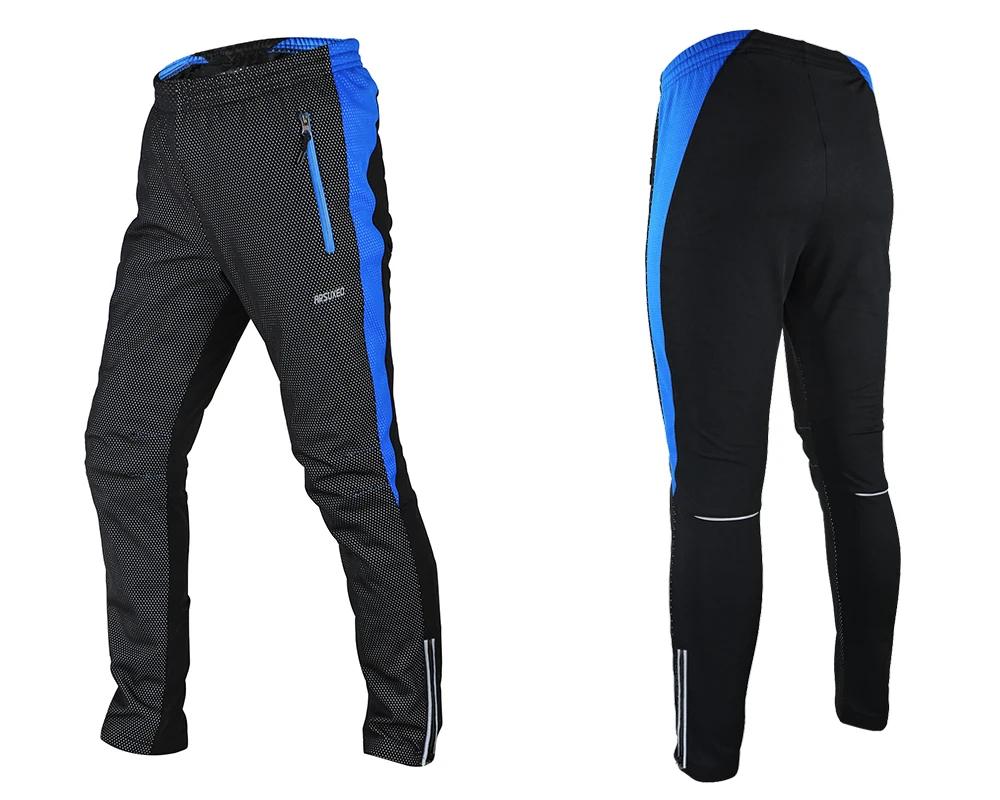 ARSUXEO Men's Winter Cycling Pants Warm Up Thermal Fleece MTB Bike Bicycle Trousers Windproof Waterproof Reflective 14AA