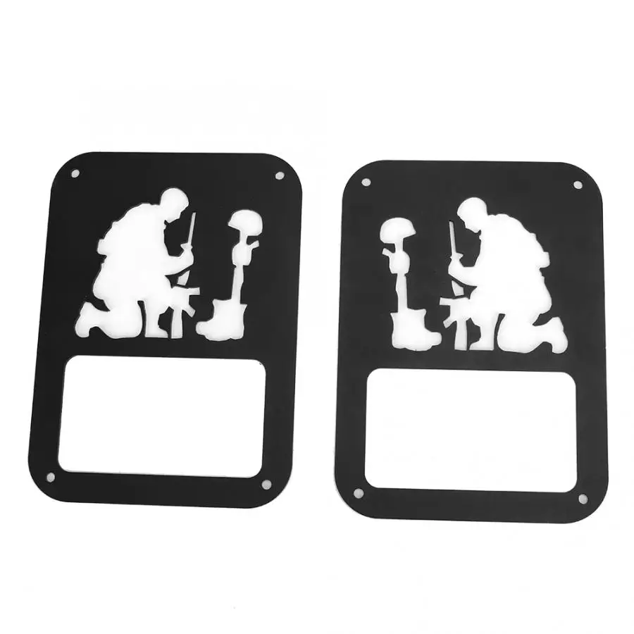 1 пара задний фонарь Крышка лампы Защита черный подходит для Jeep Wrangler JK 2007- 2 двери и 4 двери