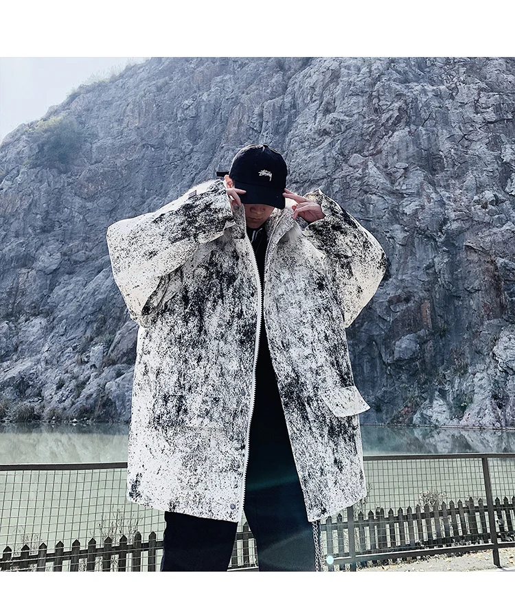 Liketkit, мужские зимние куртки, парки,, с принтом, теплая, толстая, хип-хоп куртка, верхняя одежда для мужчин, более размера, модная уличная одежда, пальто размера плюс