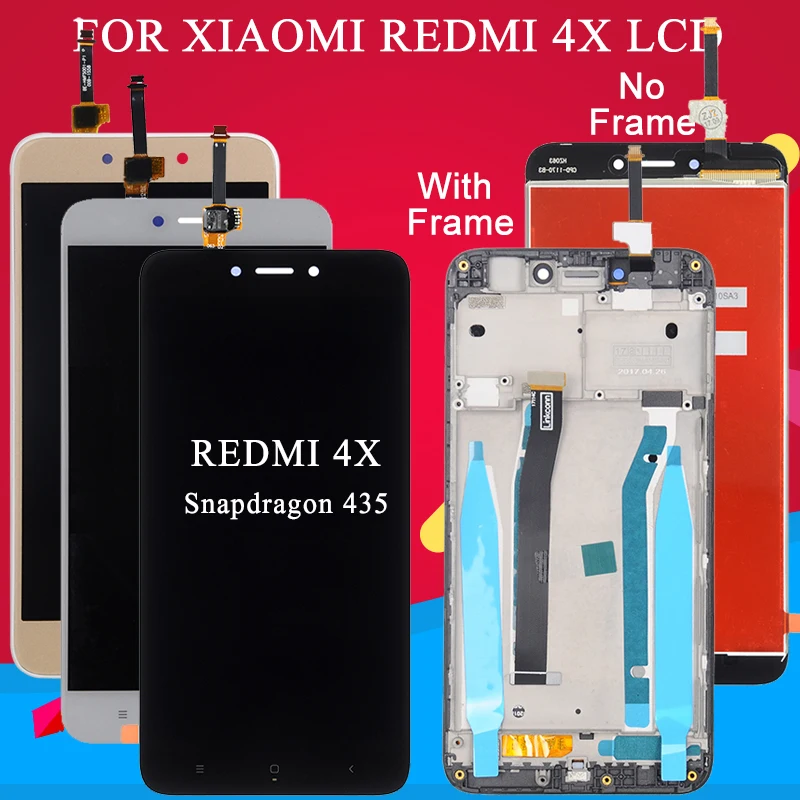 Скидка Dinamico для Xiaomi Redmi 4X ЖК дисплей с сенсорной панелью стеклянный экран дигитайзер сборка 4X ЖК дисплей с рамкой Бесплатная доставка + Инструменты