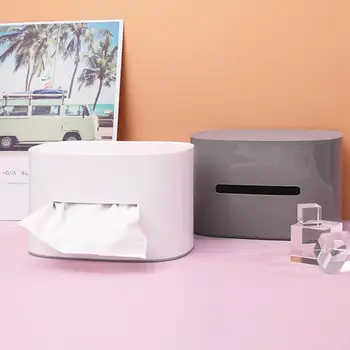 

Household Simple Home Living Room Desktop Tissue Paper Holder Storage Box Napkin Container Case