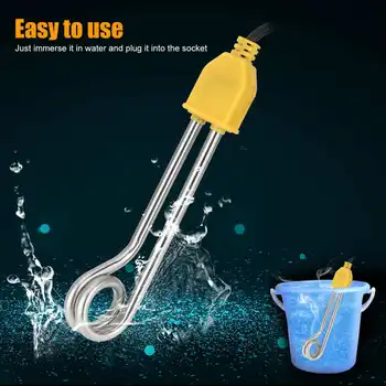 安い 600ワットポータブル電気浸漬給湯器ボイラー加熱浴槽池1メートルの家庭用浴室用品