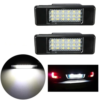 

2pcs 18 LED Rear License Plate Light White Lamp Bright Lights Replacement For P-eugeot 1007 207 307 308 3008 406 407 508 607