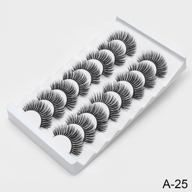 3D Faux Mink Lashes Natural False Eyelashes Dramatic Volume Fake Lashes Makeup Eyelash Extension Silk Eyelashes
