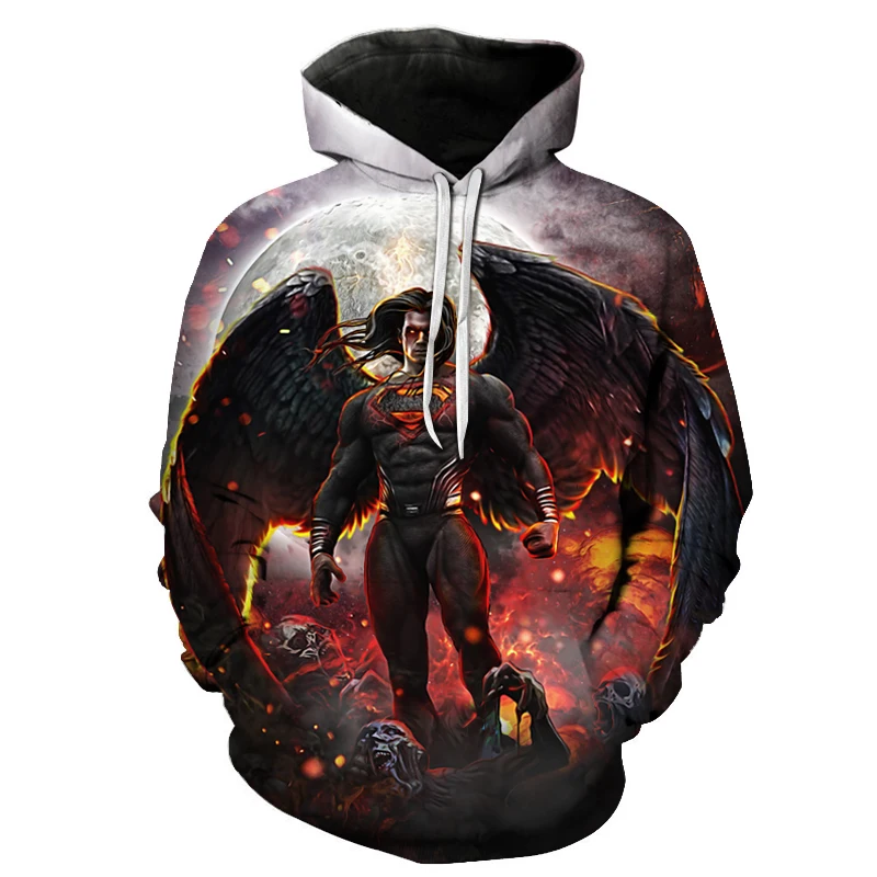 Brand Men hoodies personality creative wolf 3D digital printing pullover fashion tide men women loose street clothing sportswear