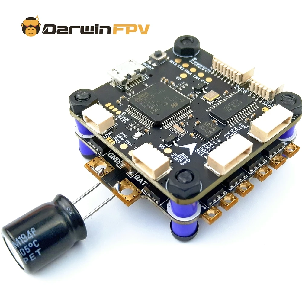 Контроллер полета DarwinFPV fpv ESC xt60 Дрон FPV flysky Betaflight F4 FC 50A 2-6S blheli _ S 4 в 1 Dshot600 стек |