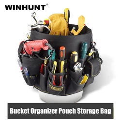 Pochette de rangement à 42 compartiments, organisateur de seau, sac de rangement de poche de jardinage, sac à outils de jardin, sac à outils à main, panier d'accessoires de plantation 