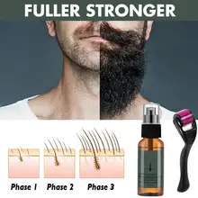 30ml Beard Growth Spray Set Roller Beard Growth Kit Men Beard Growth Essence Enhancer Beard Oil Spray Beard