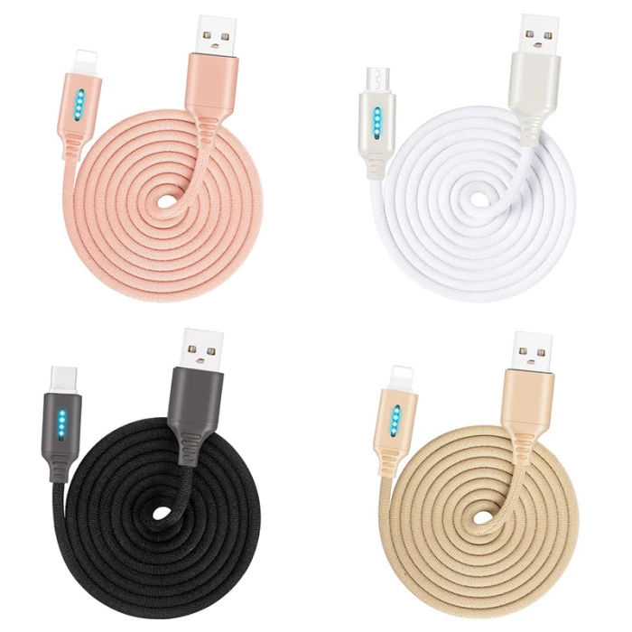 Auto Cut-off Fast Charging Nylon Cable Data Transfer Function Cord Line X-Best