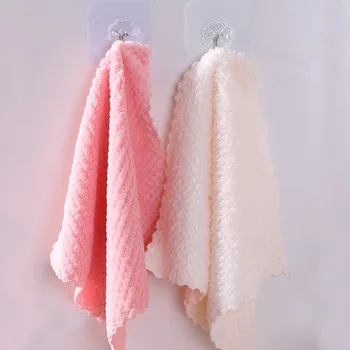 

Plain Color bo luo wen Hangable Wash Dishes Cloth K